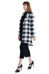 Adela Luxe Wool Checkered A-Line Coat