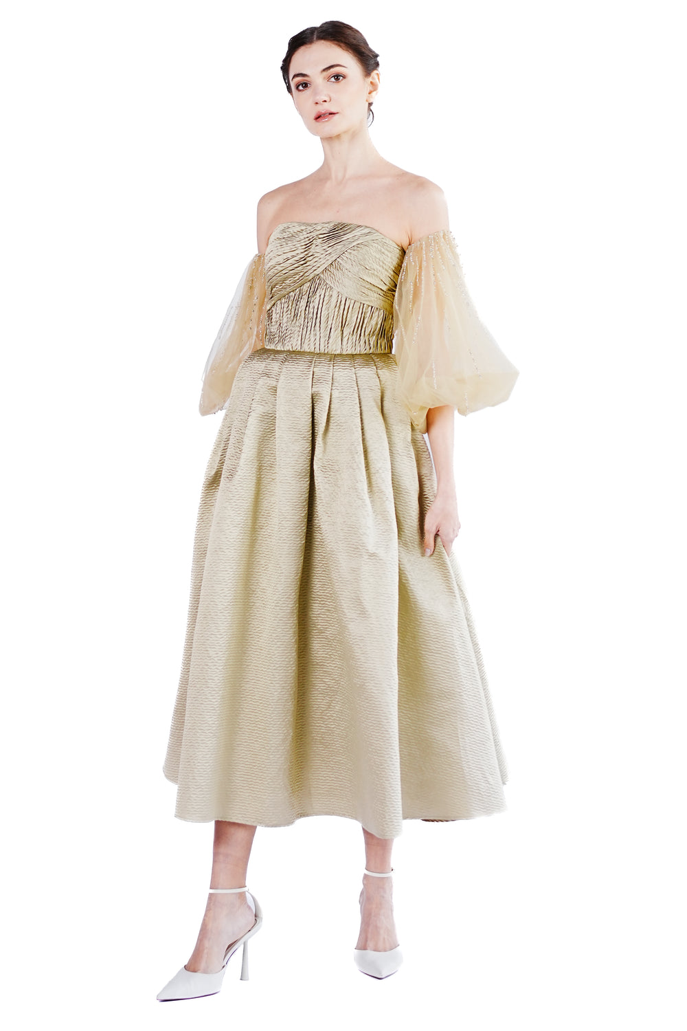Eudora Detachable Sleeves Gown