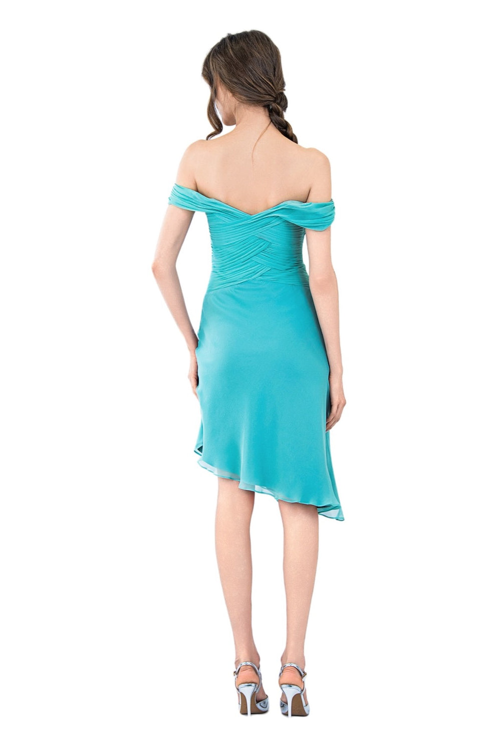 Amy Silk Chiffon Pleated Dress