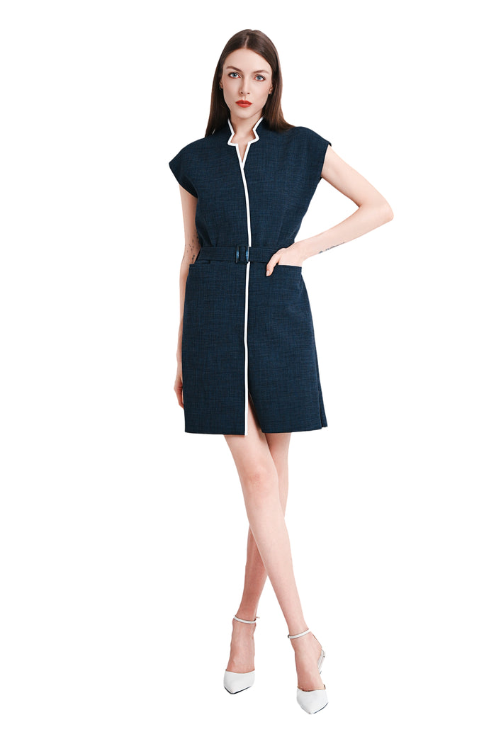 Cosette Linen Trench Dress