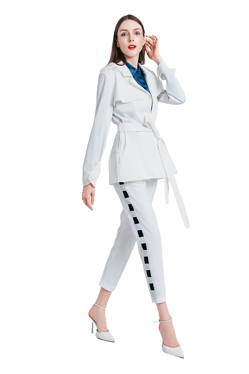 Sohila Satine Mid-Length Trench