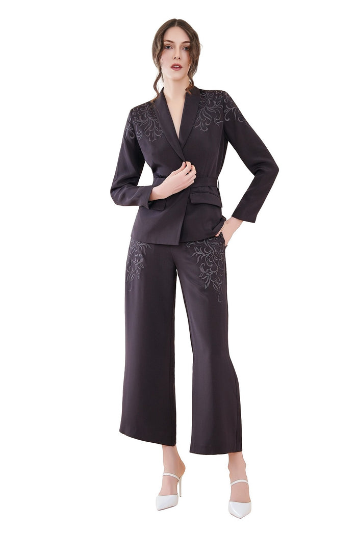 Lorenzo Embroidered Silk Blazer