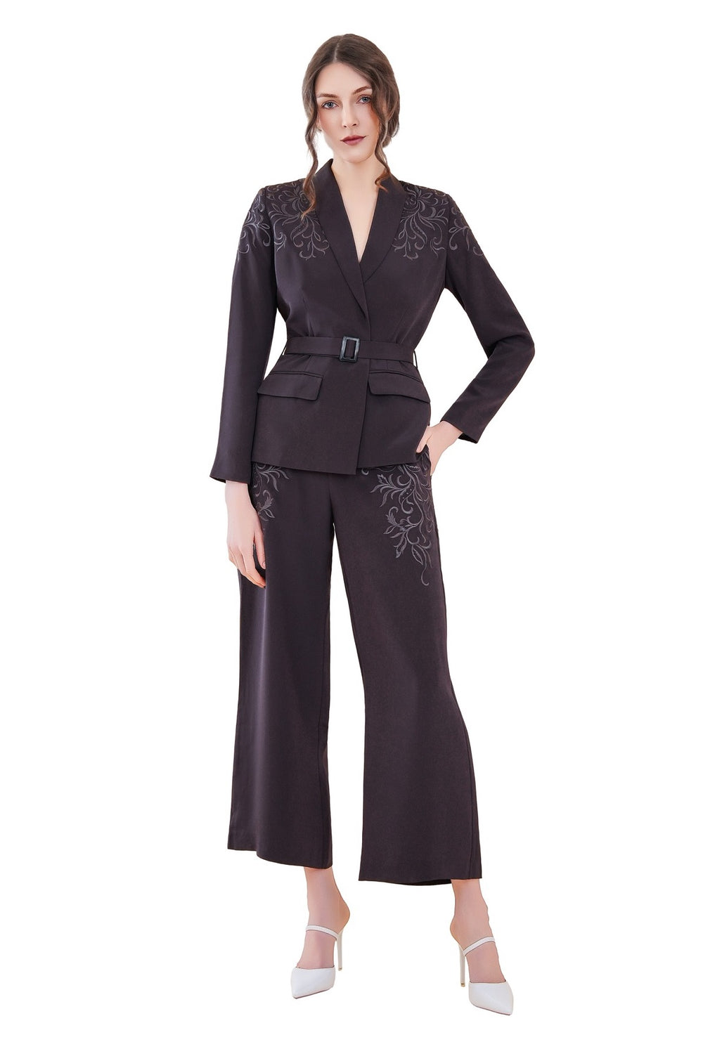 Lorenzo Embroidered Silk Trousers