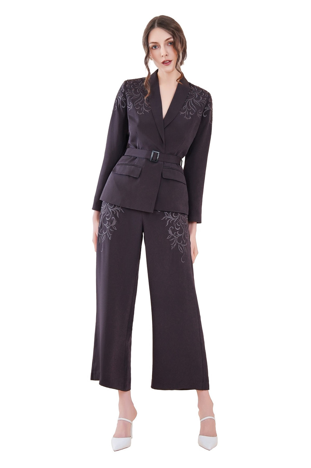 Lorenzo Embroidered Silk Trousers