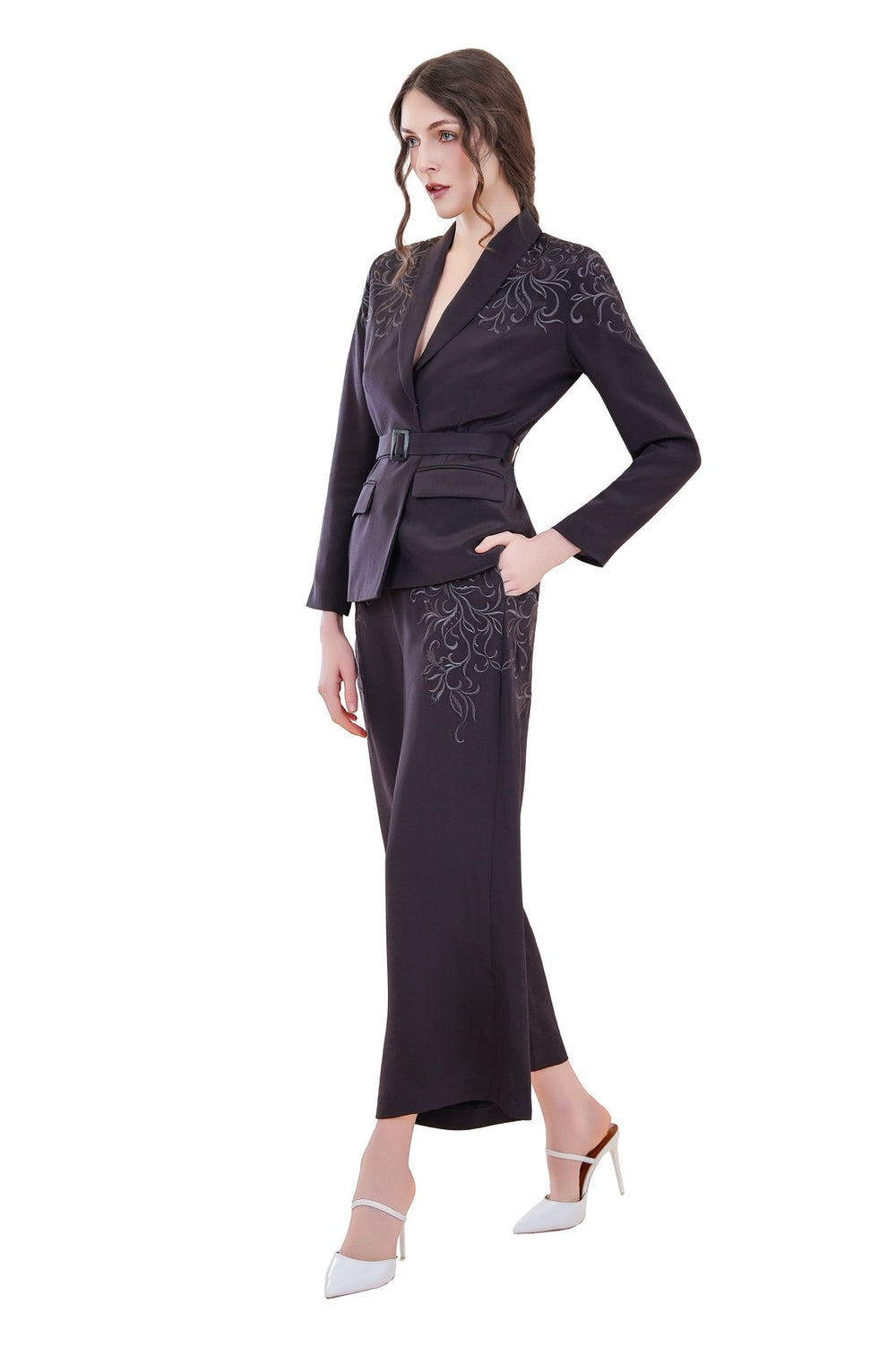 Lorenzo Embroidered Silk Blazer