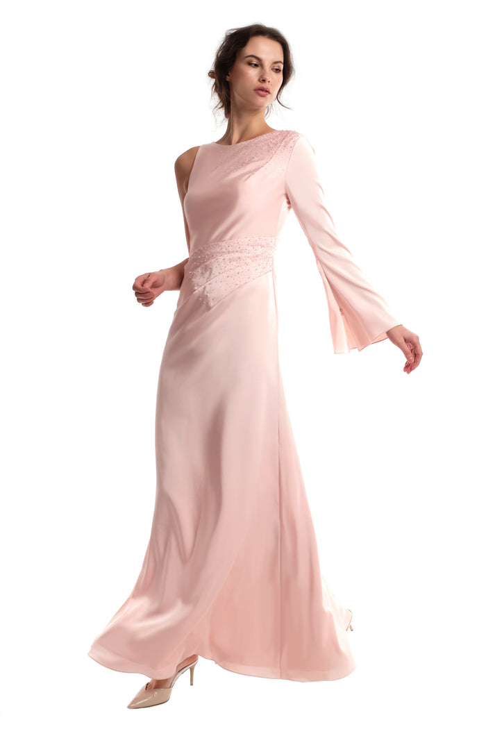 Melodie One shoulder Slik Gown
