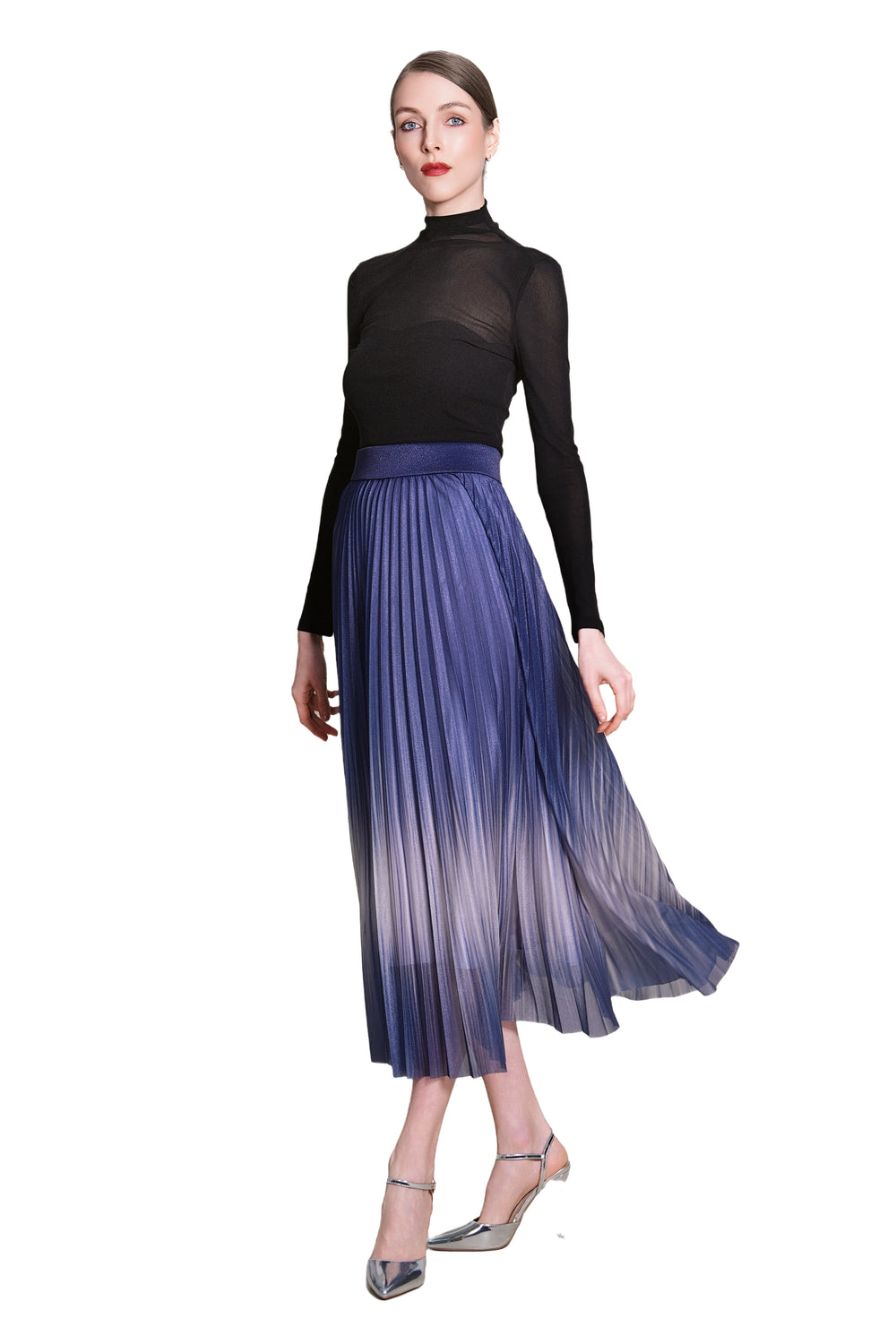 Jayden Maxi Gradient Pleated Skirt