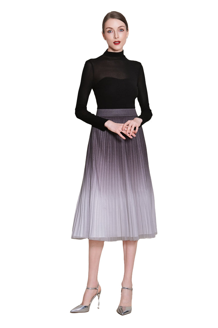 Jayden Gradient Pleated Skirt