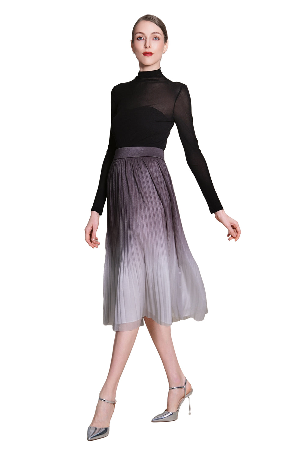 Jayden Gradient Pleated Skirt