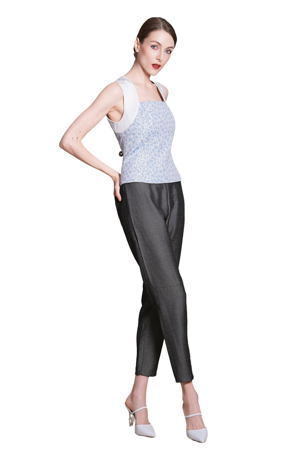 Genna Jacquard Fitted Top