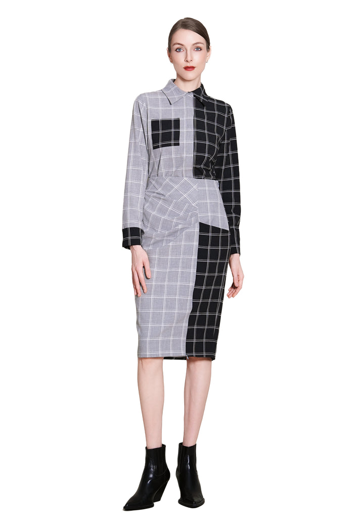 Mosie Patchwork Pencil Skirt
