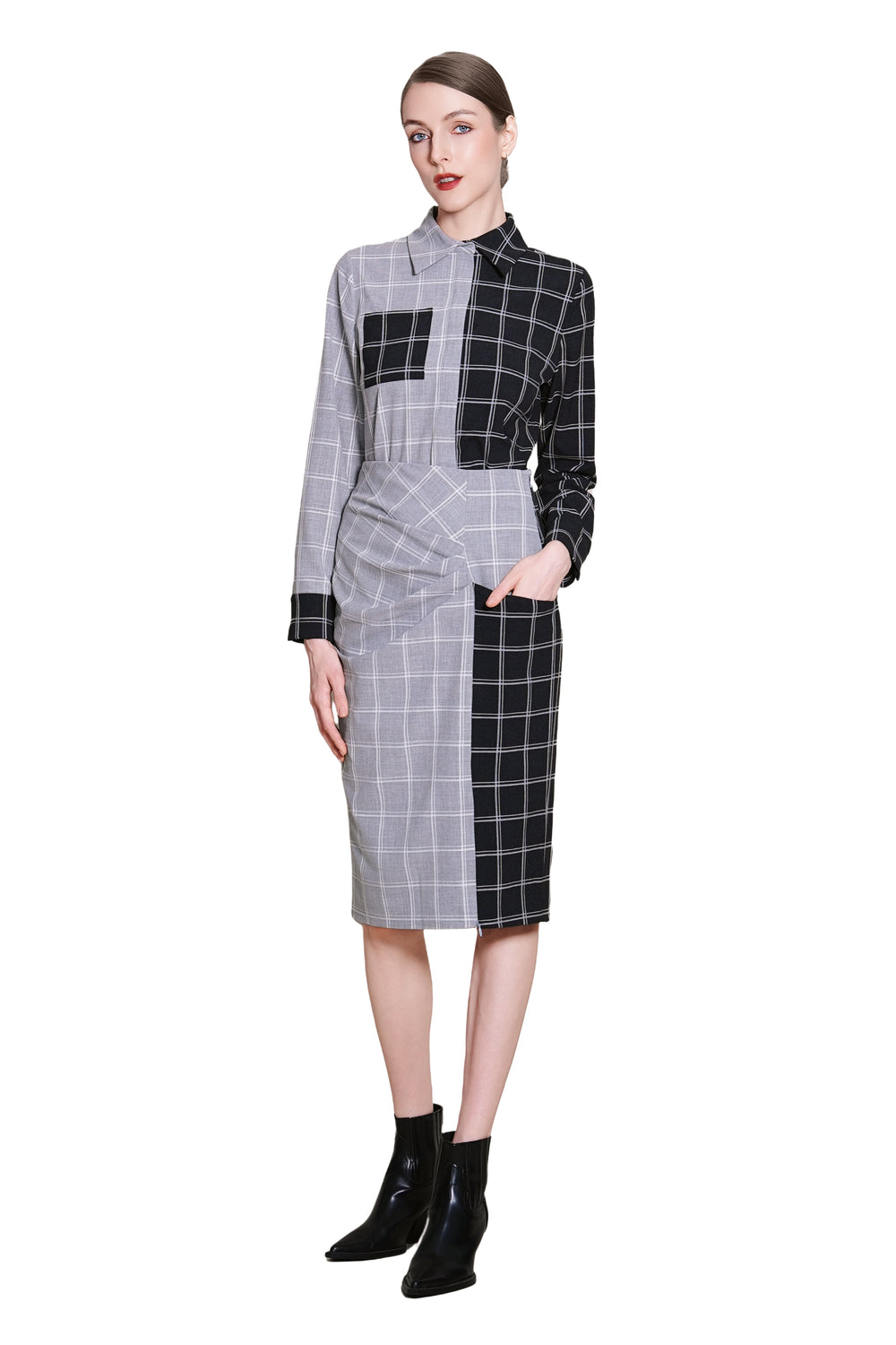 Mosie Patchwork Pencil Skirt