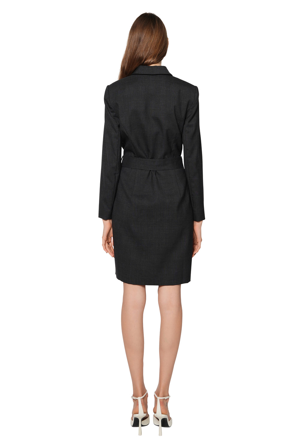 Roksana Suit Dress in Dark Grey Checkered