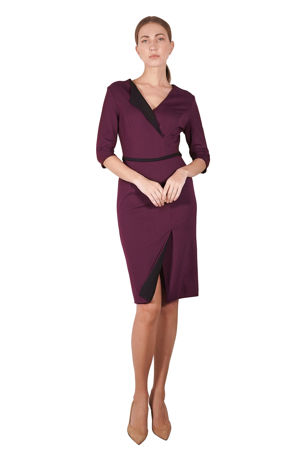 Alexia 2-Toned Dress (Mid-Sleeves)