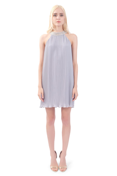 high neck pleated shift dress Women's Harper Rose Long Sleeve Tie Neck Pleated Shift Dress