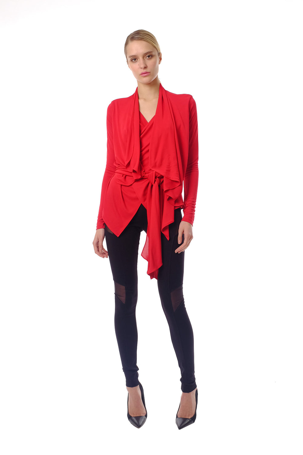 Marelle Matte Jersey Wrap Top