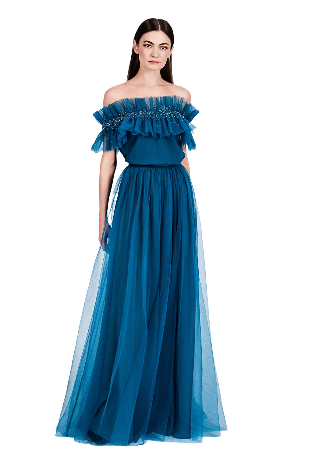 Raysella Tulle Embroidery Gown
