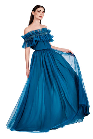 Raysella Tulle Embroidery Gown