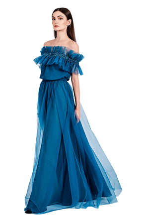 Raysella Tulle Embroidery Gown
