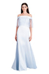 Cinella Matte Satine with Elastin Convertible Open Zipper Tulle Hem