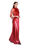 Aglaia Drapery Tulle and Velvet Embroidery Gown