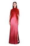 Aglaia Drapery Tulle and Velvet Embroidery Gown