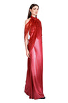 Aglaia Drapery Tulle and Velvet Embroidery Gown