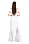 Estelle Tux Inspired Satin and Lace Gown