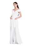 Estelle Tux Inspired Satin and Lace Gown