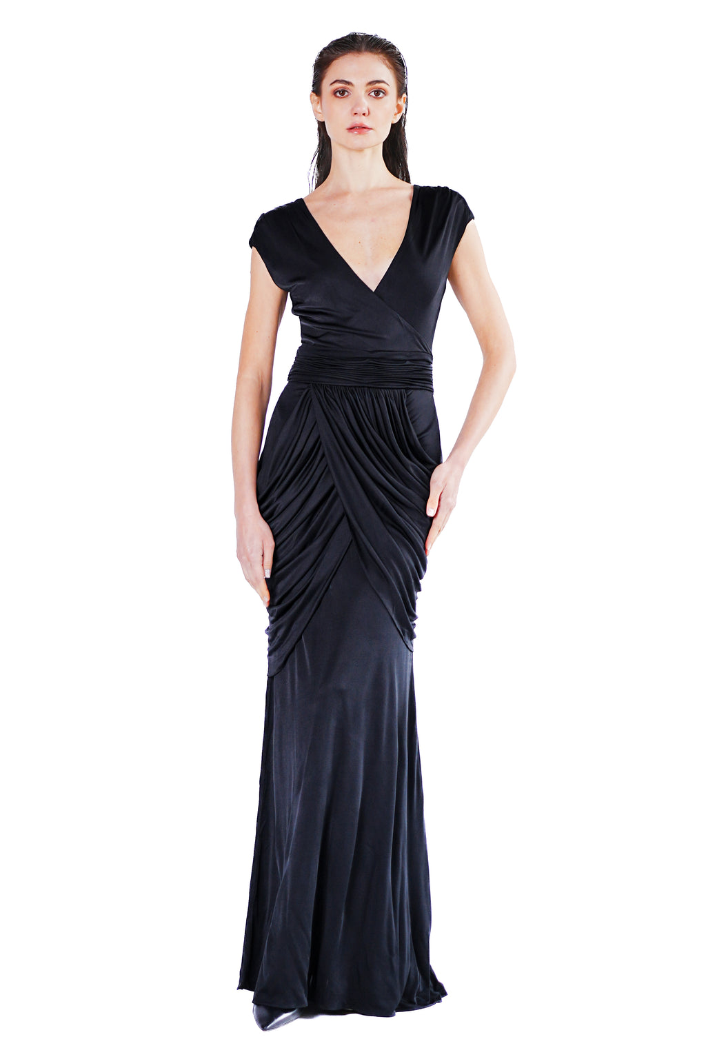 Donna Jersey Drapery Gown