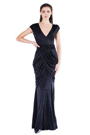 Donna Jersey Drapery Gown
