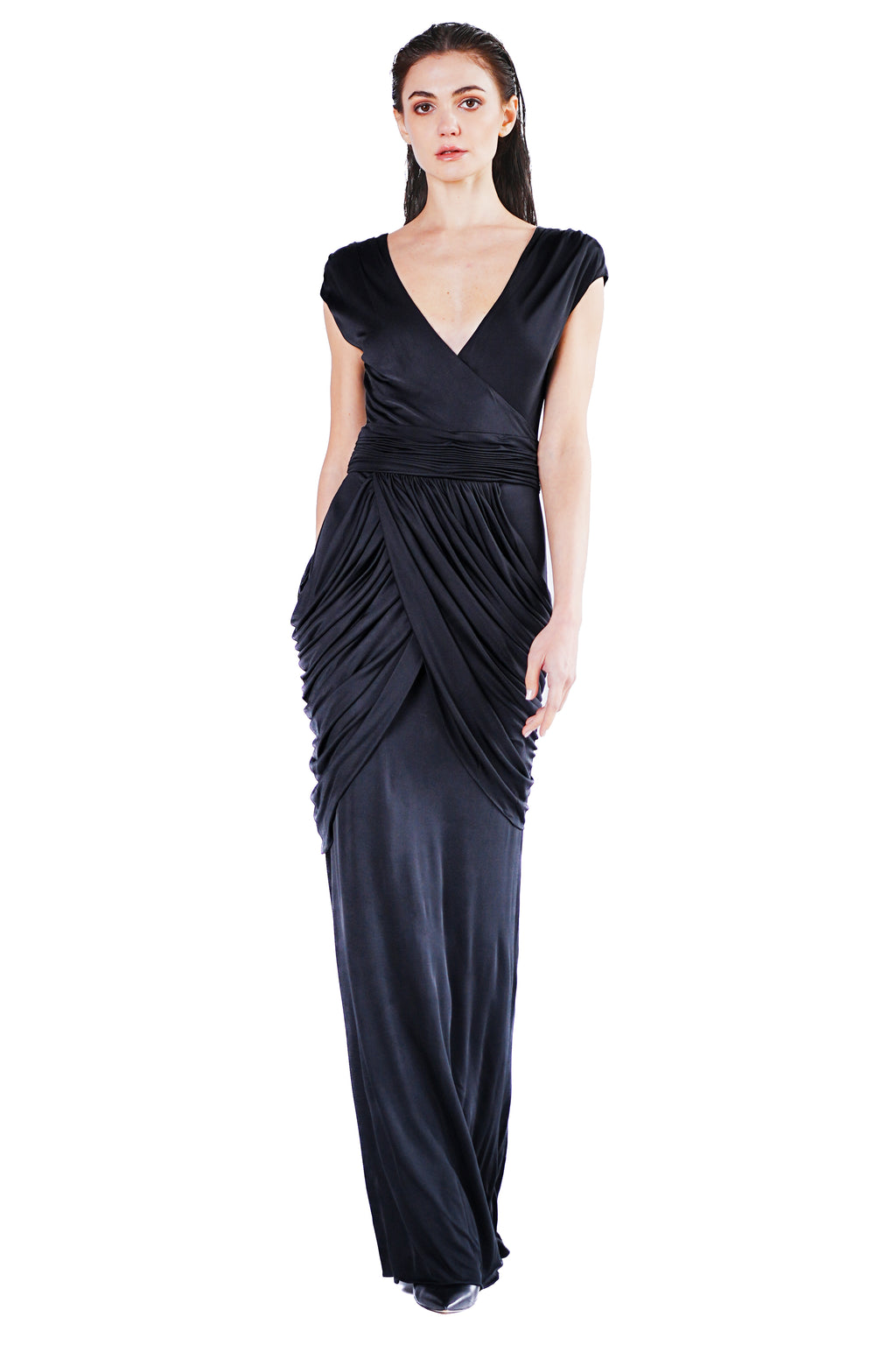 Donna Jersey Drapery Gown