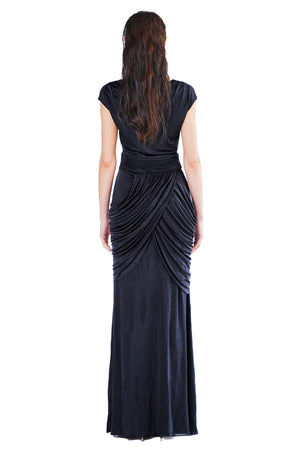 Donna Jersey Drapery Gown