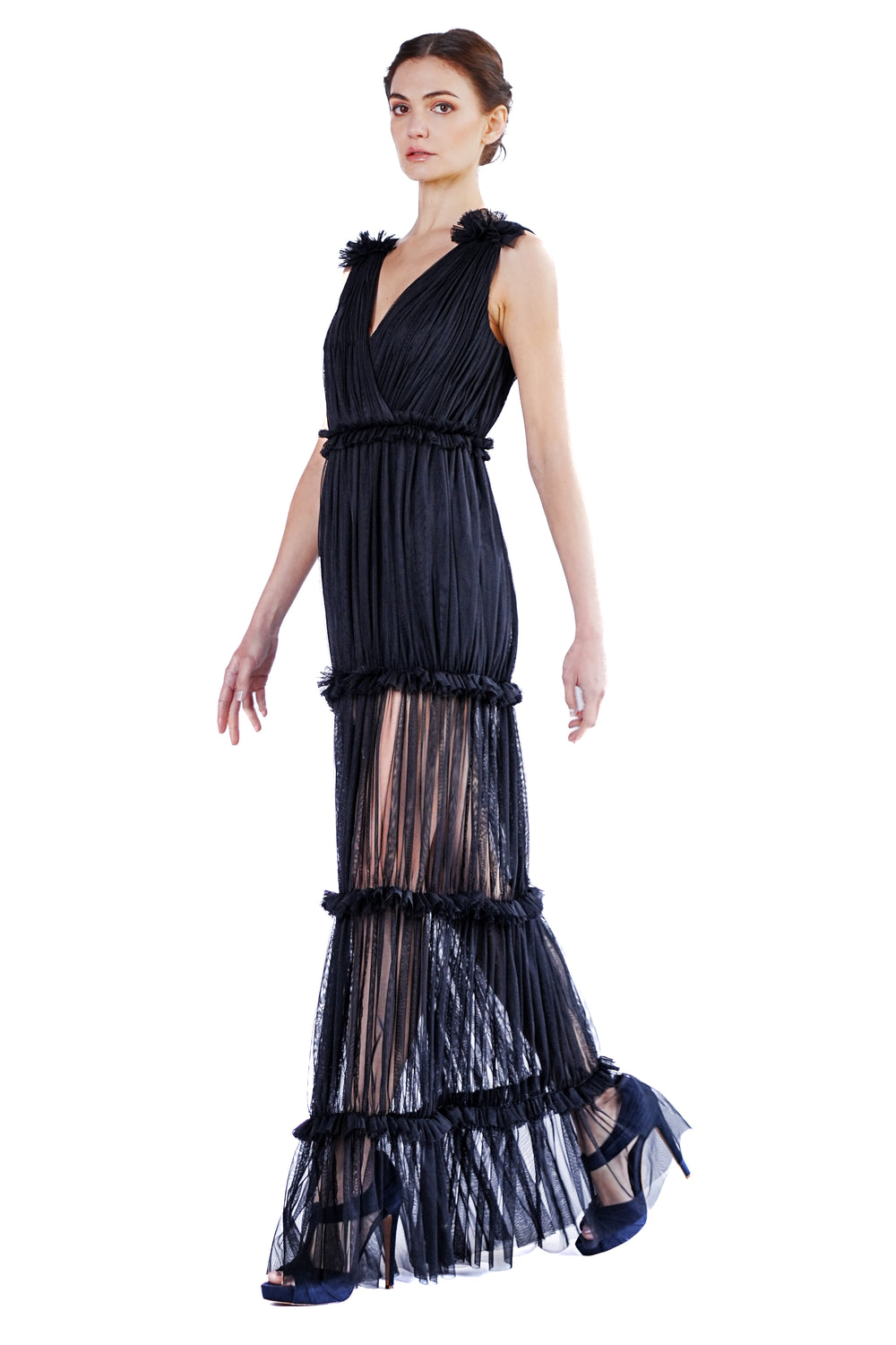 Claudia Tri-tier Tulle Gown