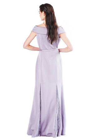Estelle Tux Inspired Satin and Lace Gown