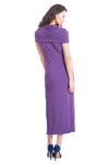 Seiya Detachable Neck Wrap Sleeveless Maxi Jersey Dress
