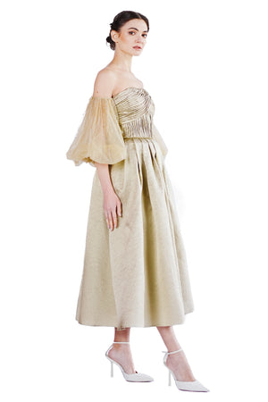 Eudora Detachable Sleeves Gown