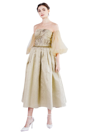 Eudora Detachable Sleeves Gown