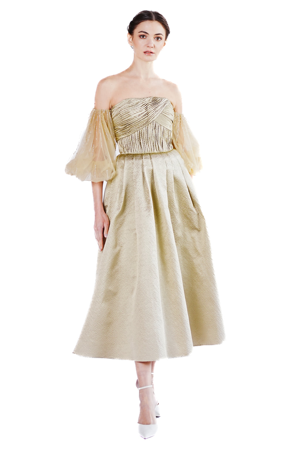 Eudora Detachable Sleeves Gown