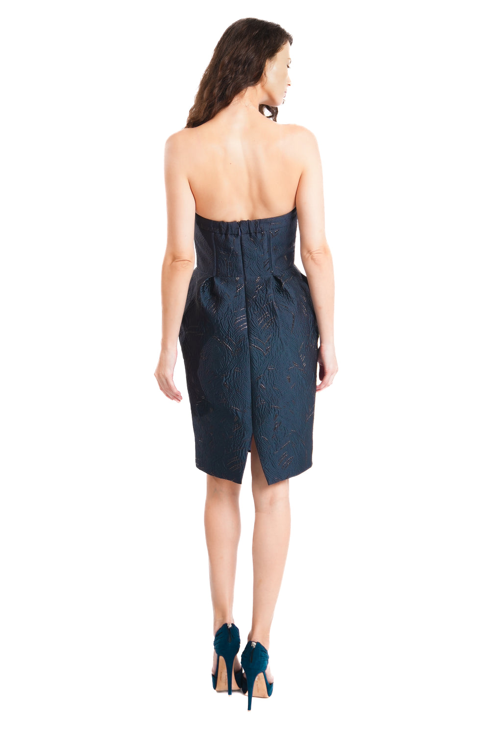 Evangelyn Couture Embroidery Jacquard Cocktail Dress