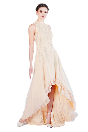 Ausrine Emb. Cascade Gown