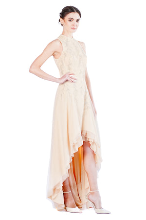 Ausrine Emb. Cascade Gown