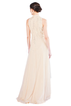 Ausrine Emb. Cascade Gown