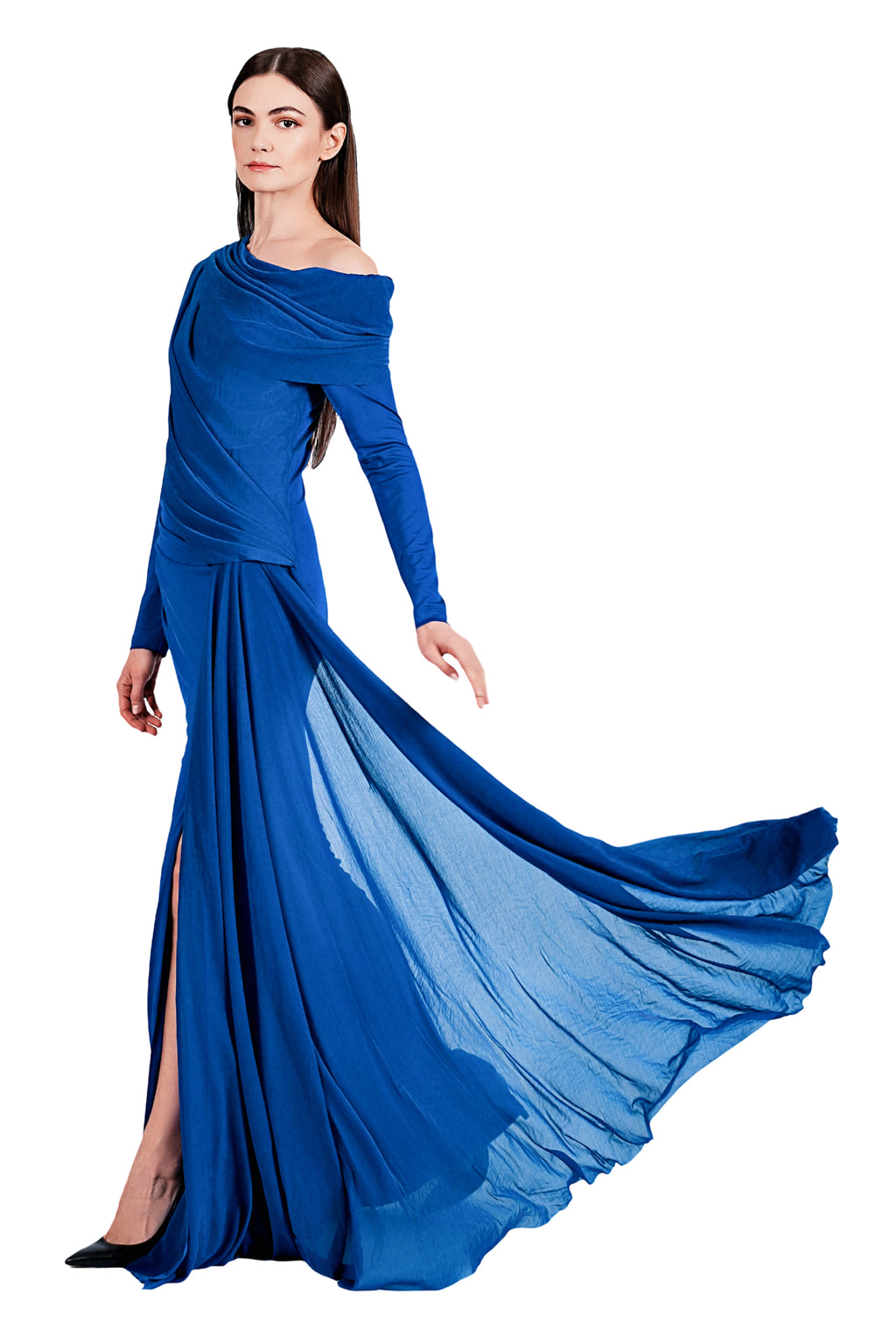 Heriella Jersey Drapery Gown
