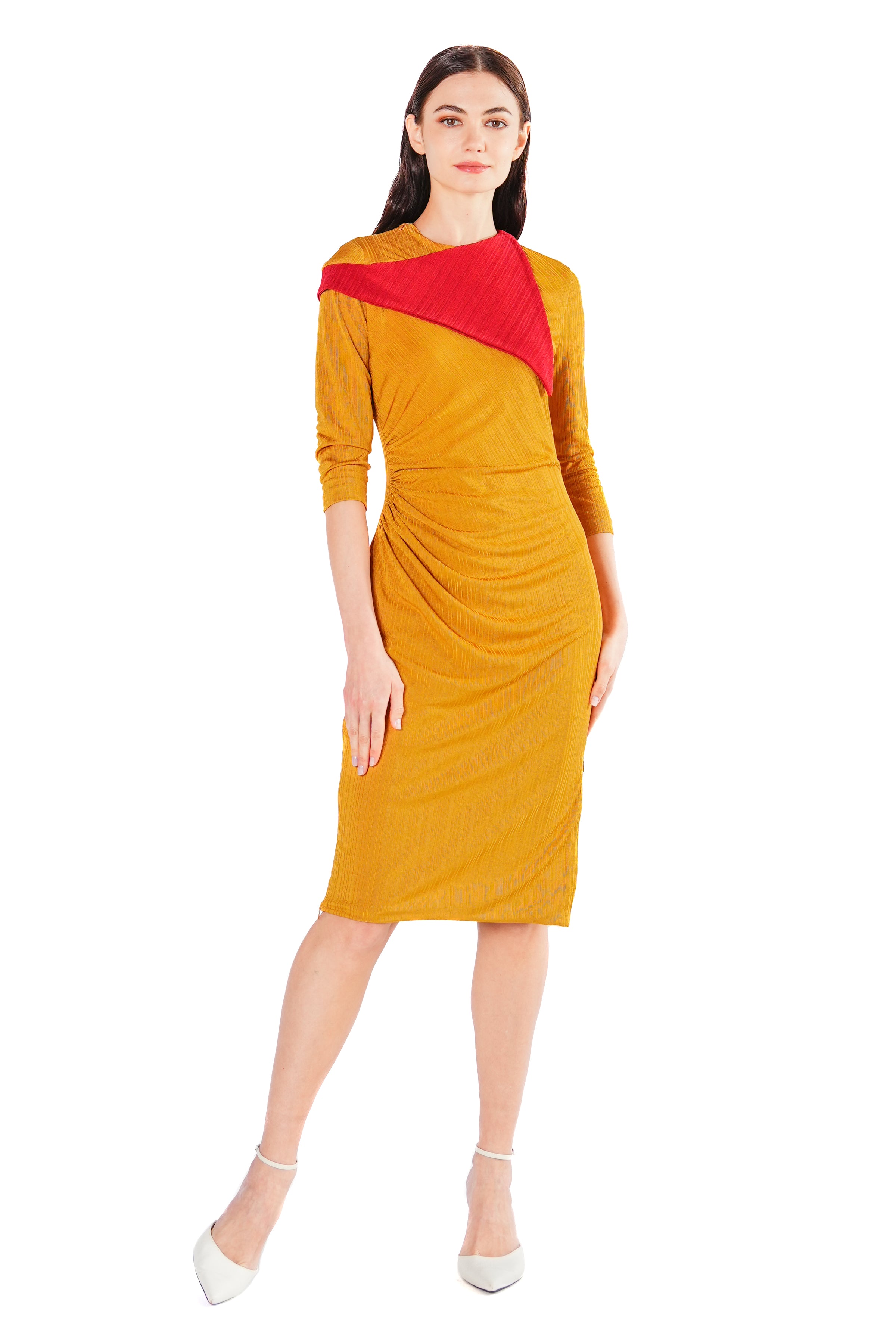 Holly Contrast Drape Jersey Dress S.Nine by Susanna Soo Holly Contrast Drape Jersey Dress S.Nine by Susanna Soo