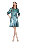 Remi Metallic Shirtdress