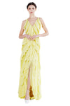Julienne Multi-layer Chiffon Emb. Gown in Yellow