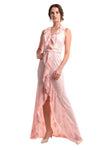 Giovanna Sleeveless Lace Chiffon Gown