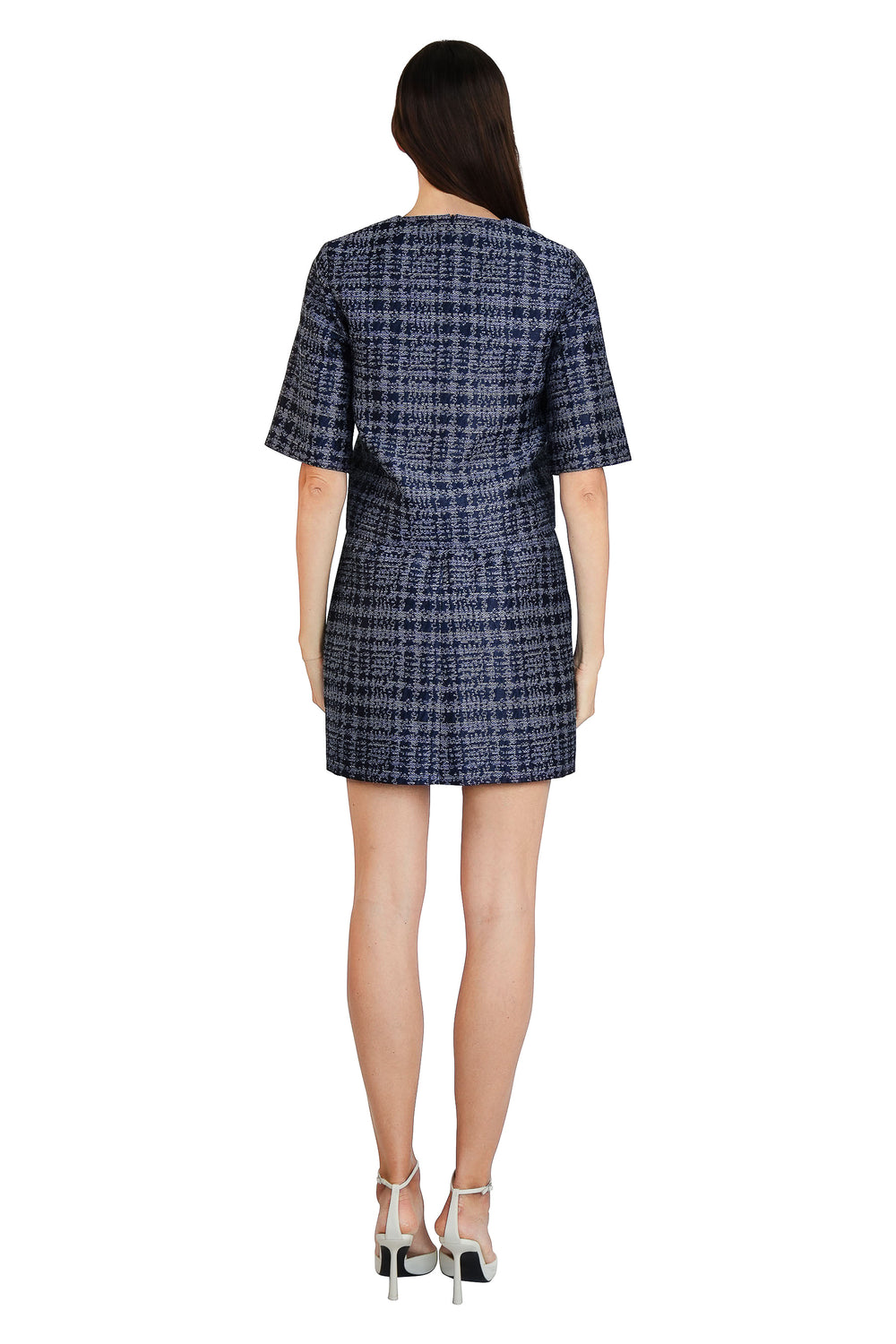 Maxine Jacquard V-Neck Boxy Jacket