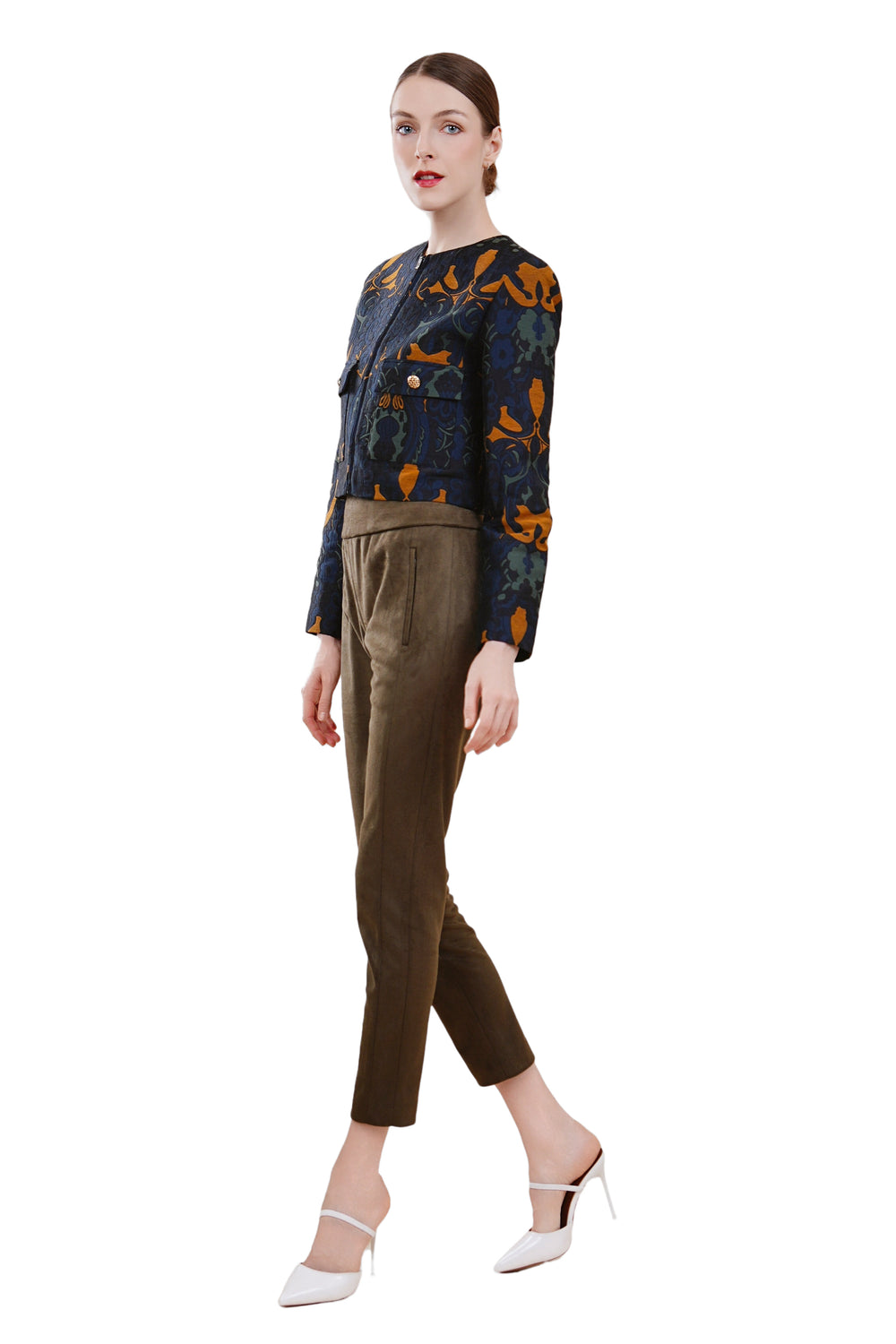 Maddy Vegan Suede Fitted Pants